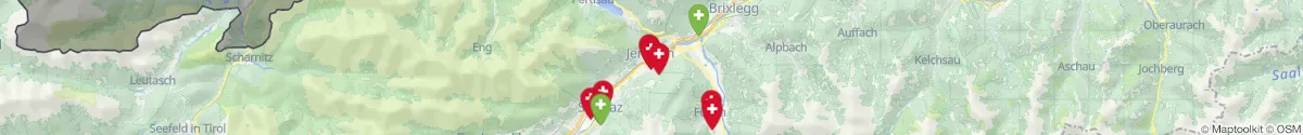 Map view for Pharmacies emergency services nearby Jenbach (Schwaz, Tirol)